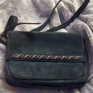 Elegant Black and Brown Men's Messenger Bag